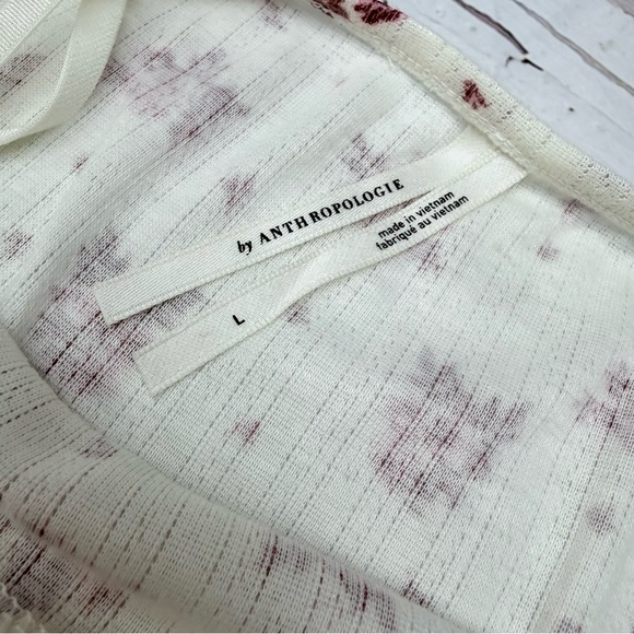 Anthropologie Floral Ruffle Mini Dress Cottagecore Babydoll Size Large - Picture 2 of 9